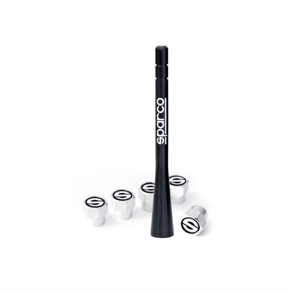 Κεραία-ιστός μαύρη αλουμινίου με βαλβίδες Sparco