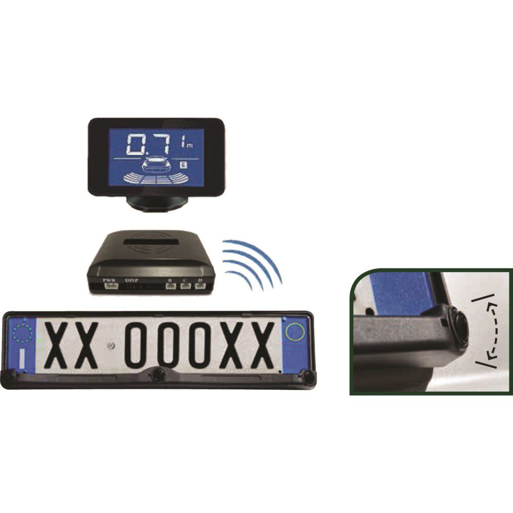 Αισθητήρας Παρκαρίσματος Πινακίδας Ασύρματος με Οθόνη 1τμχ Autolegend