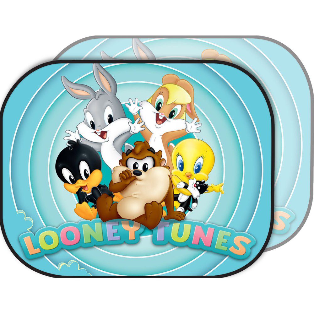 Ηλιοπροστασία Αυτοκινήτου με βεντούζα 44x35cm Looney Tunes 2τμχ Colzani