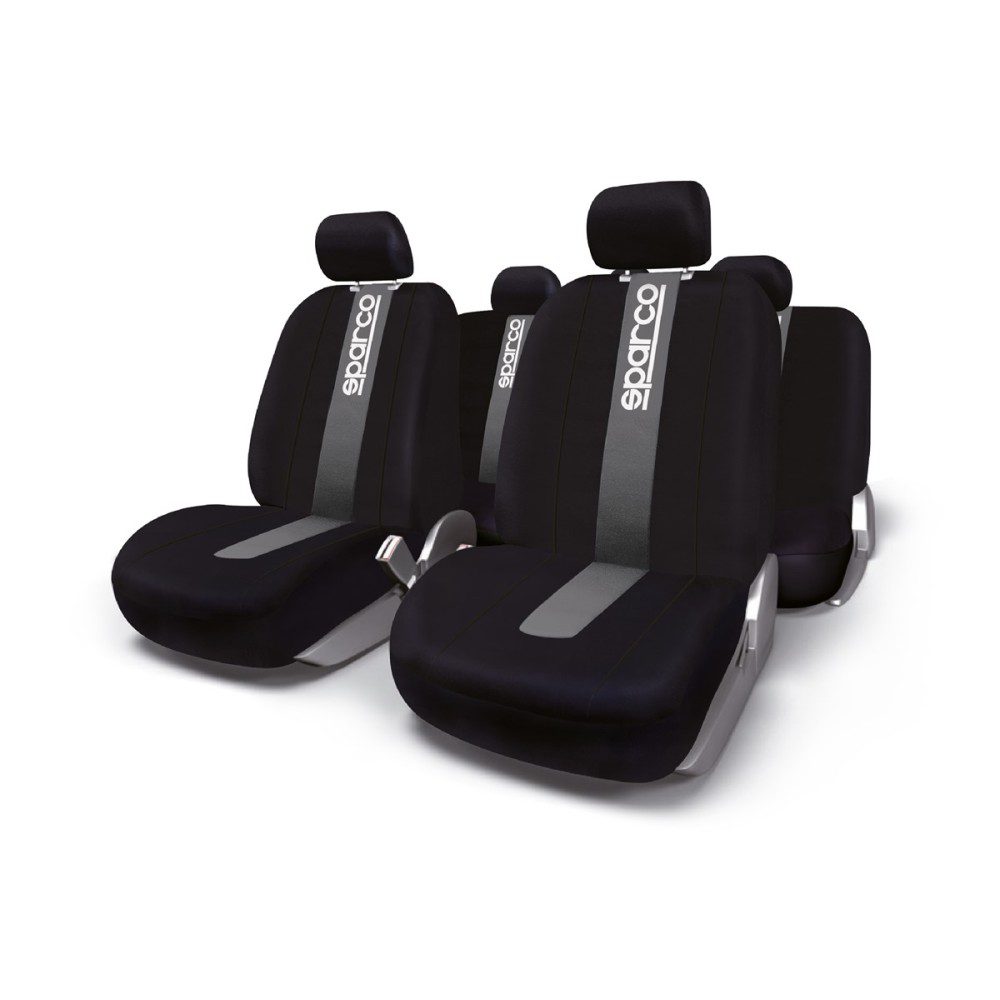 Κάλυμμα καθισμάτων Πολυεστερικό μαύρο-γκρι 4τμχ Sparco