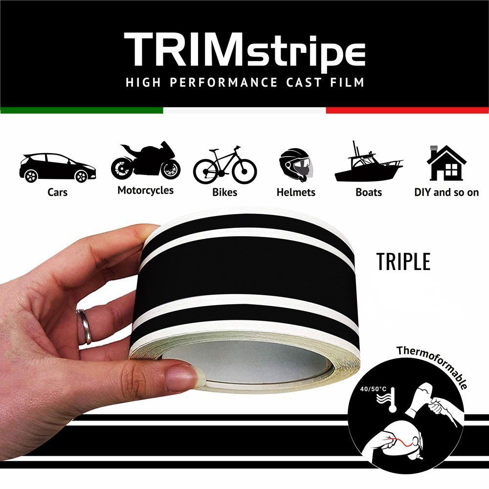 Αυτοκόλλητη ταινία τριπλή μαύρη 1τμχ Quattroerre