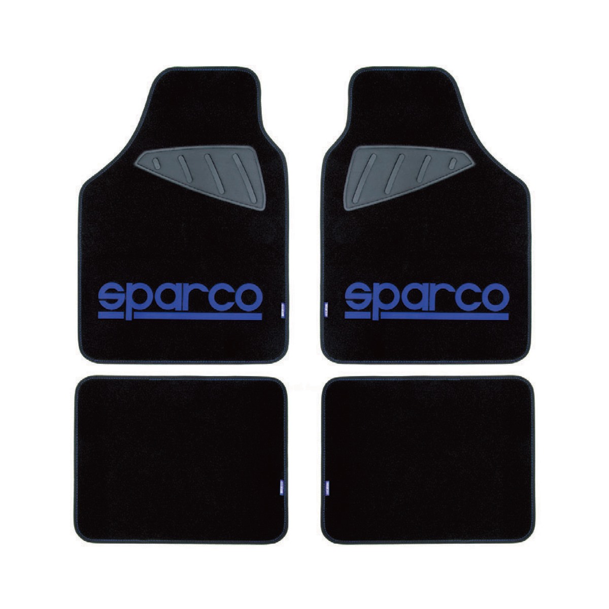 Μοκέτα Μαύρη με Μπλε logo 4τμχ Sparco