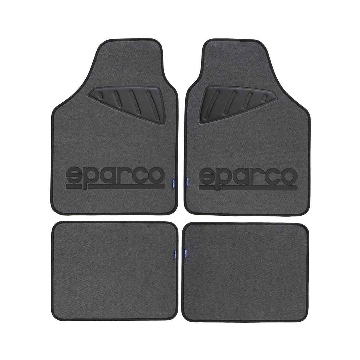 Μοκέτα Γκρι με Μαύρο logo 4τμχ Sparco